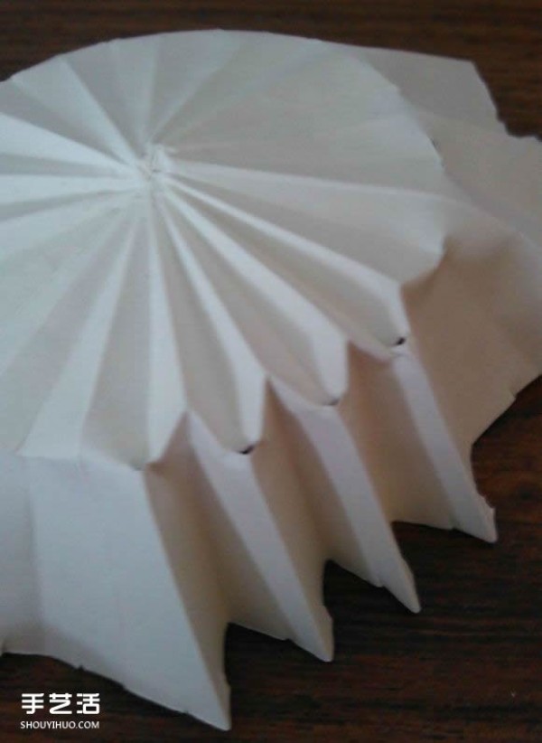 DIY oil-paper umbrella making tutorial, folding illustration of mini oil-paper umbrella