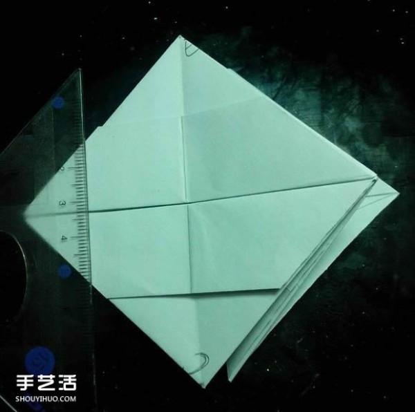 Handmade origami beautiful box illustration with paper crane packaging box folding method