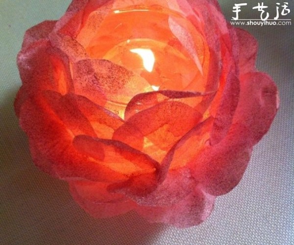 How to DIY a romantic rose candle holder, how to make a rose candle holder