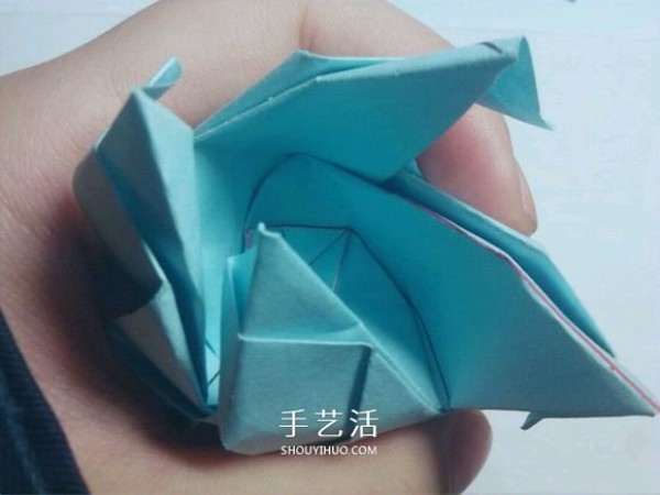 Teach you folding step by step! Detailed illustration of Kawasaki rose origami process