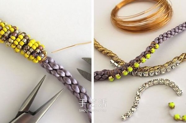 How to make a thick nylon rope bracelet, homemade nylon rope bracelet illustration