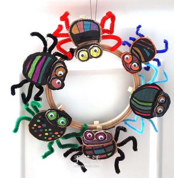 How to make a simple cardboard spider for kindergarten Halloween spider