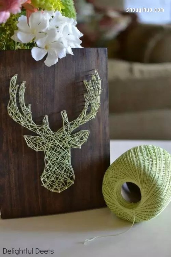 String Art art uses nails and threads to DIY decorative paintings