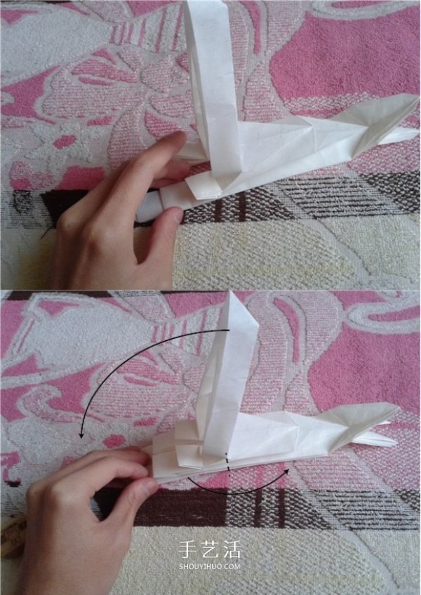 Victors folding method illustrates the steps of a complex origami passenger plane