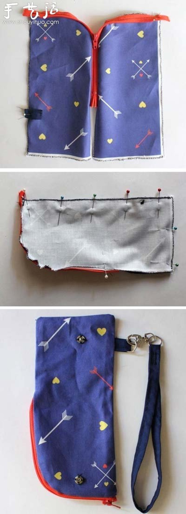 Handmade tutorial for small wrist bags