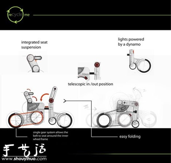 ReCycle Me, a folding bicycle made of recyclable plastic