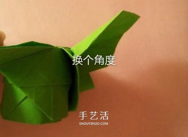 An illustrated tutorial on folding a rose from a piece of paper, including the calyx