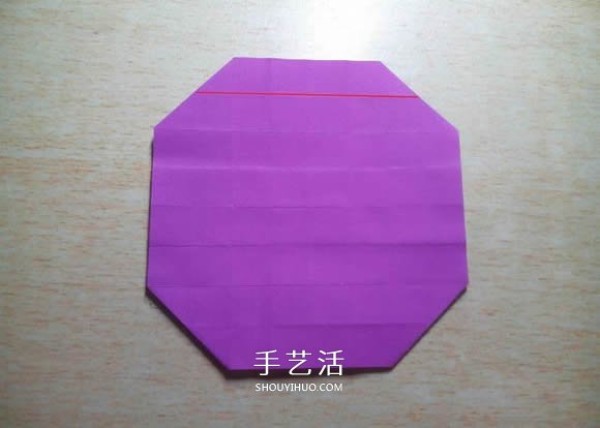 How to origami plaid love heart diagram, two-color plaid heart-shaped folding method