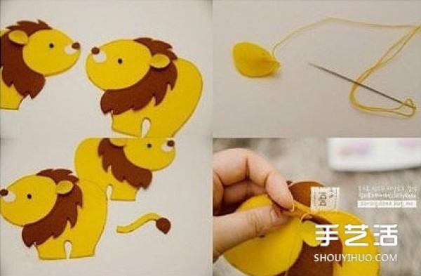 Simple fabric crafts: Illustrations of how to make cute animals