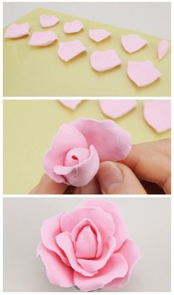 Tutorial on making peonies from soft clay