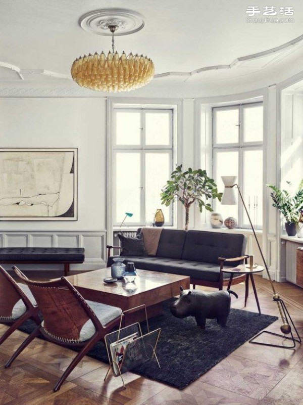 New York x Stockholm Industrial Simple Style Mens Apartment Decoration