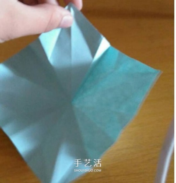 How to fold beautiful paper flowers, origami eight-pointed star flower with illustrations