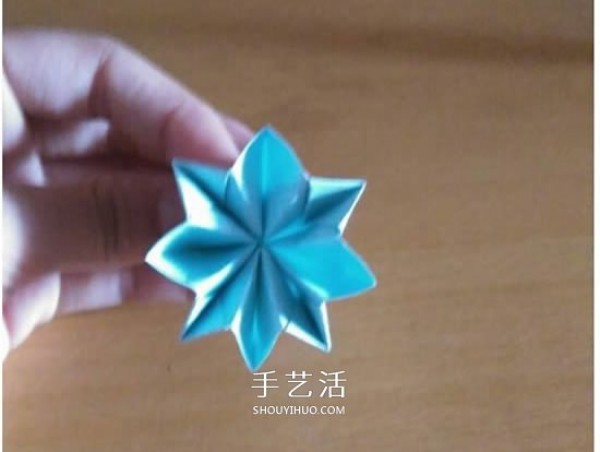 How to fold beautiful paper flowers, origami eight-pointed star flower with illustrations