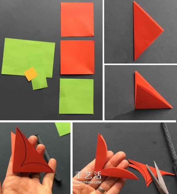 How to make Christmas flowers by cutting paper, DIY Christmas flower decoration