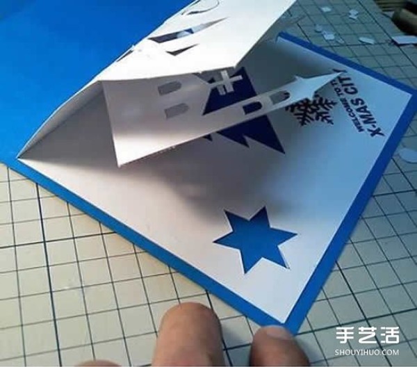 How to make a three-dimensional Christmas greeting card with illustrations and illustrations