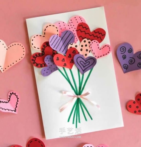 Easy to learn! Tutorial on childrens handmade Mothers Day love greeting cards