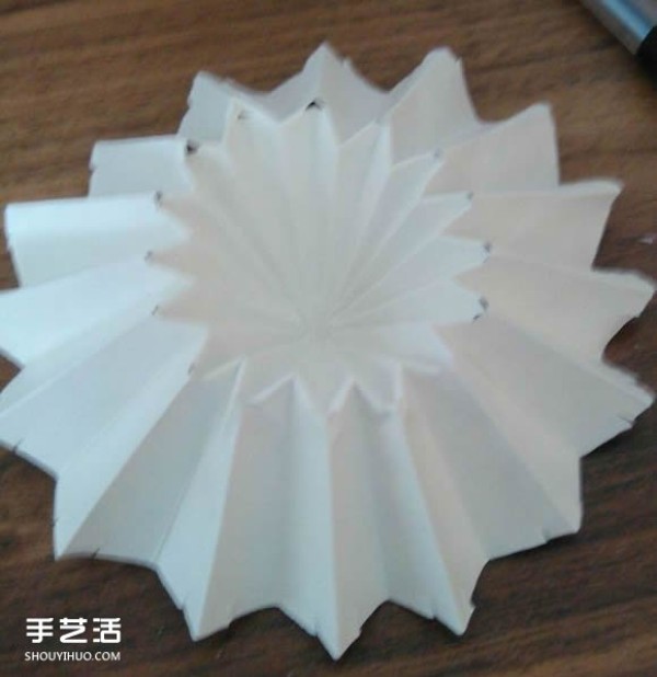 DIY oil-paper umbrella making tutorial, folding illustration of mini oil-paper umbrella