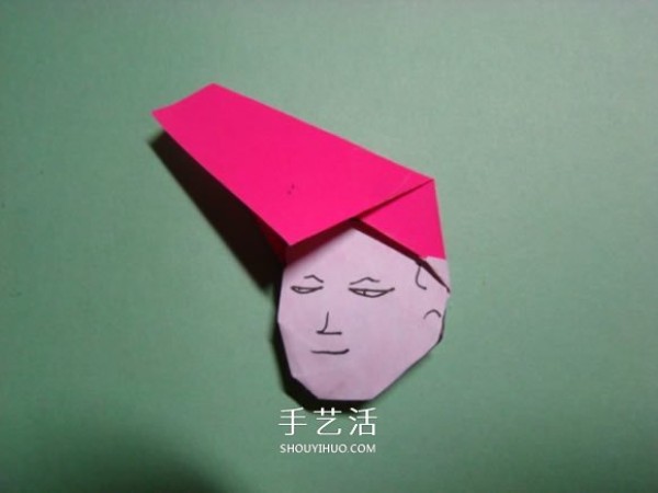 How to make an origami with a head and a man wearing a hat