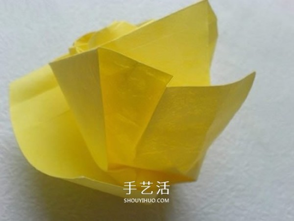 Detailed PT rose folding diagram and handmade PT rose origami tutorial