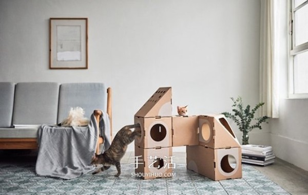 Never get tired of playing it a thousand times! Interesting cat nest made of corrugated paper