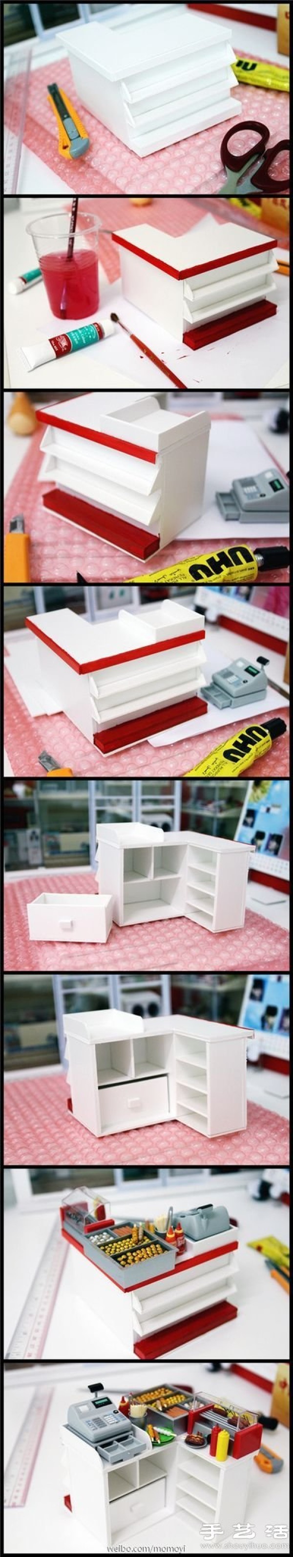 Convenience store model made by DIY master