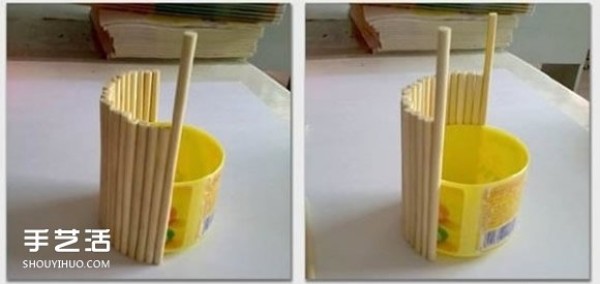 DIY handmade bucket model using gum bottle waste