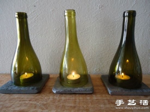 DIY practical household items made from red wine bottle/glass bottle waste