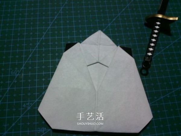 Fold a national treasure and come out! Illustration of the origami method of the cute giant panda