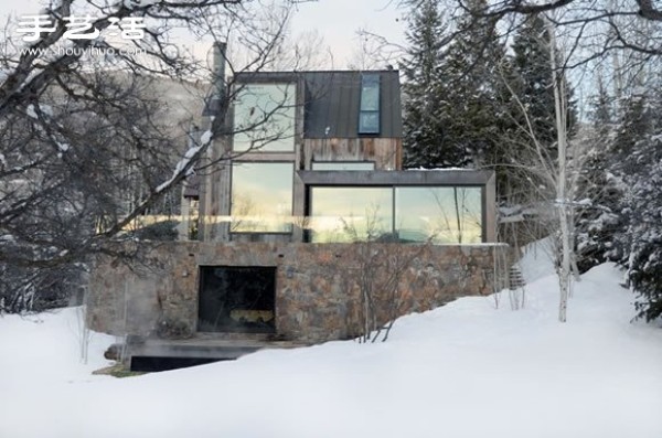 Unique mountain resort cabin decoration design