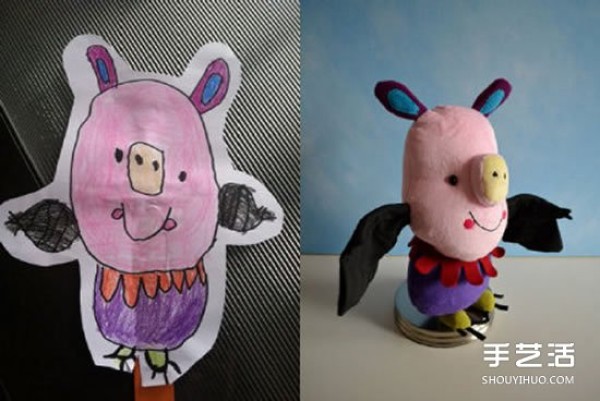 Making a 4-year-old sons graffiti into a plush toy full of love