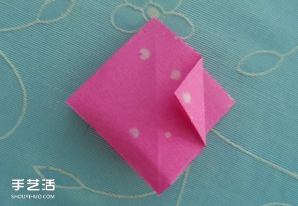 Childrens origami box tutorial, simple how to fold a paper box with illustrations