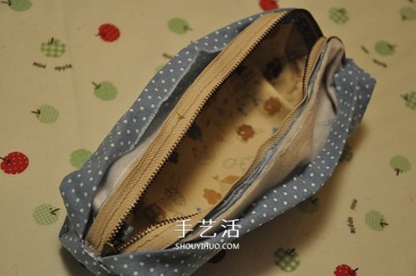 Non-woven pencil case handmade tutorial, handmade fabric pencil case illustration