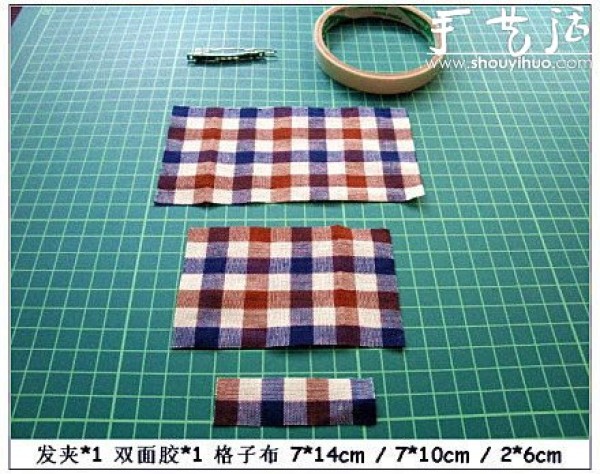 DIY plaid bow hairpin tutorial