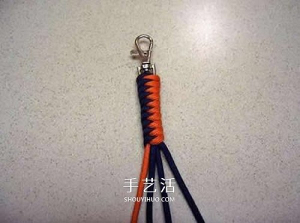 How to braid hand-made knife pendant rope and illustrate the weaving method of parachute pendant