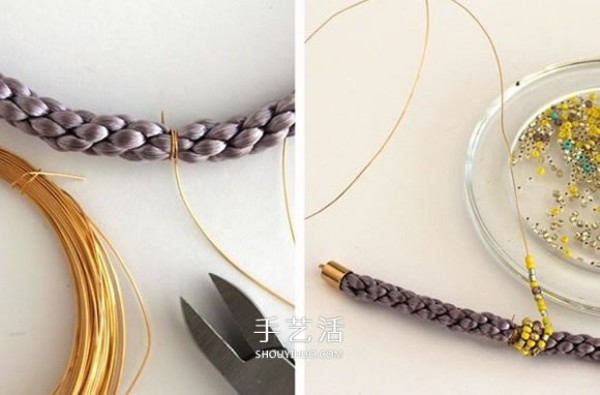 How to make a thick nylon rope bracelet, homemade nylon rope bracelet illustration