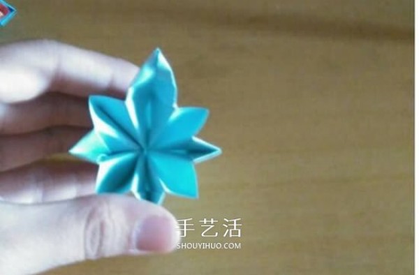 How to fold beautiful paper flowers, origami eight-pointed star flower with illustrations