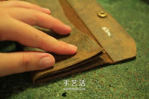 Simple long wallet making tutorial and detailed illustrations of homemade long wallet