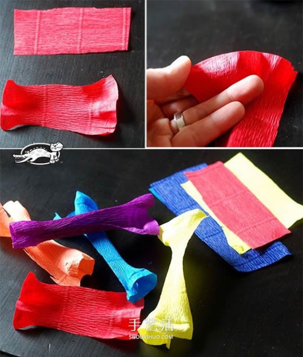 The simplest way to make crepe paper flowers with crepe paper flowers for young children