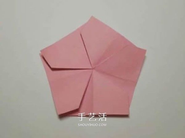 Christmas Origami Christmas Flower Illustration Steps for Folding a Flat Christmas Flower