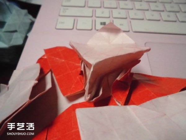 Kissing Fish Origami Illustration of the Super Complex Heart Folding Process