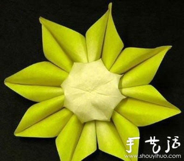 Origami Sunflower Lucky Sunflower Origami Tutorial