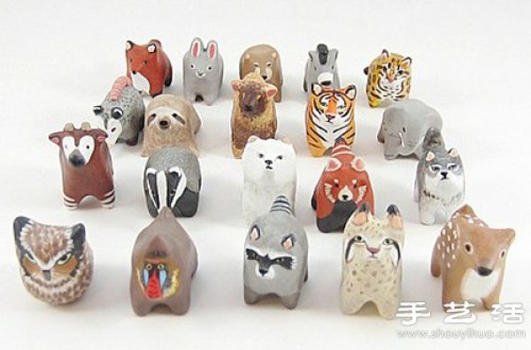 Naive little soft clay animals