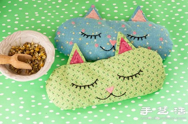 Non-woven fabric DIY to make a soothing and nourishing cat-faced aromatherapy pillow