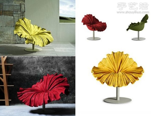 Creative chair like blooming flowers