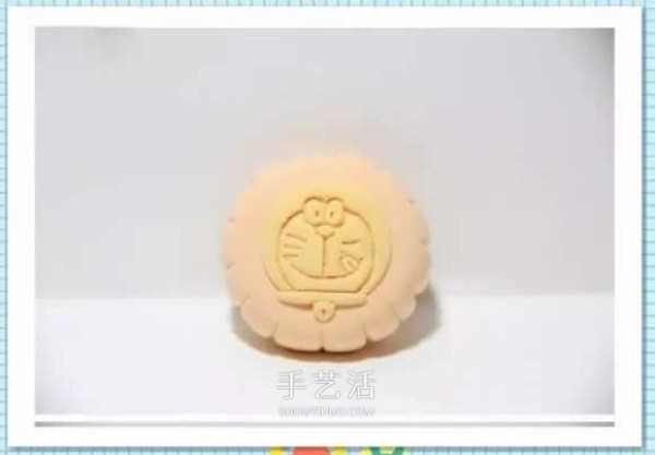 How to make small handmade clay Doraemon cartoon mooncakes for Mid-Autumn Festival