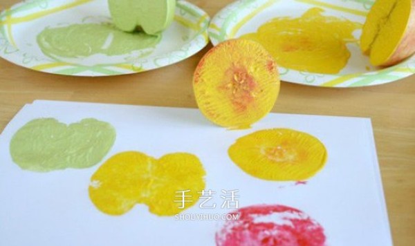 Made with a real apple! How to make cute apple greeting cards