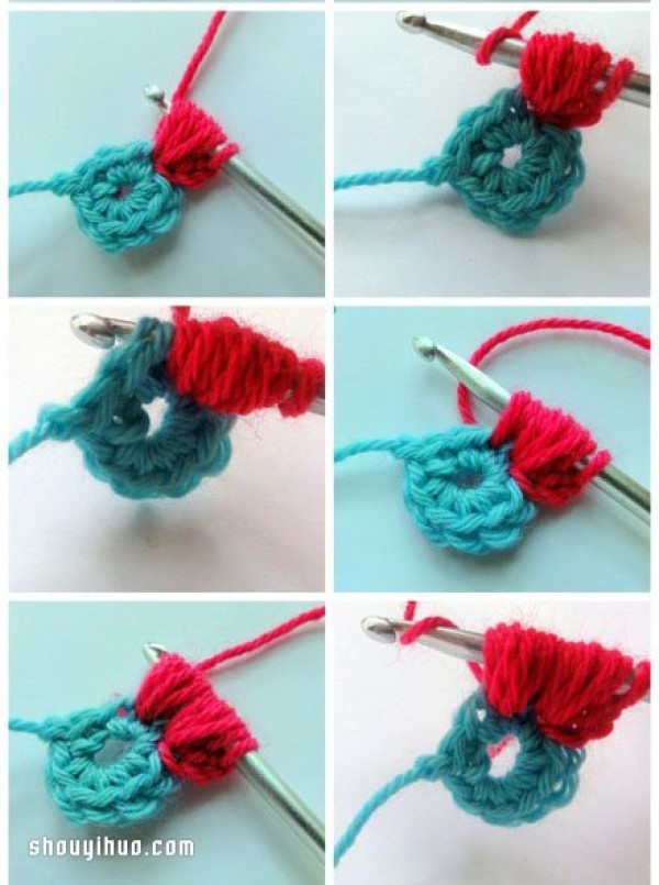 Illustrated tutorial for making beautiful handmade flowers crochet