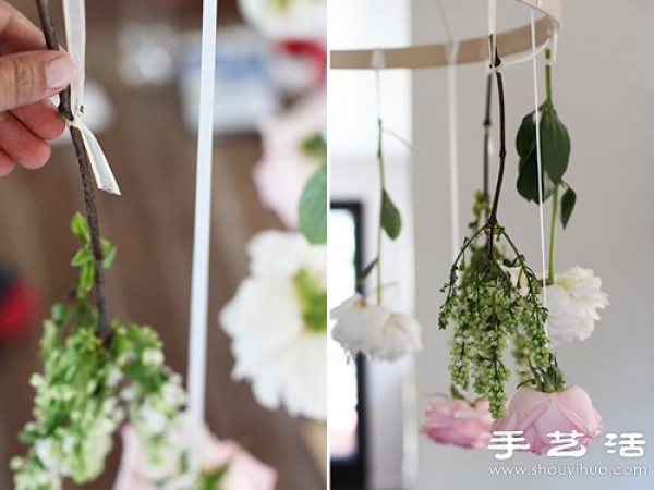 DIY roses to make beautiful garland decorations