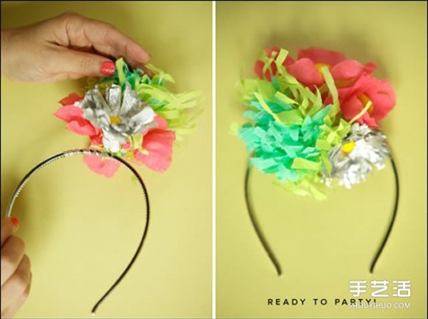 How to fold crepe paper flowers and a tutorial on how to make beautiful headbands