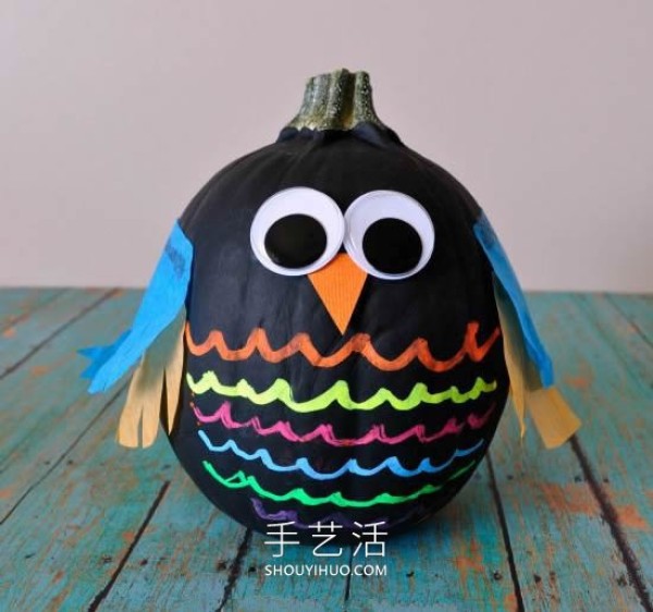 Tutorial on how to make handmade pumpkin owls in kindergarten